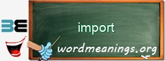 WordMeaning blackboard for import